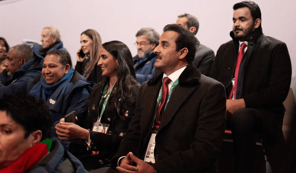 HH the Amir Sheikh Tamim bin Hamad Al-Thani at Opening Ceremony of 2026 Winter Olympic Games